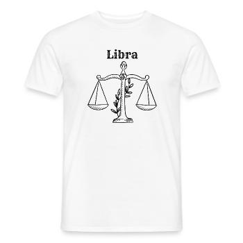 Libra - Men's T-Shirt - white - Front - AI Model Male 178 dark (178cm)