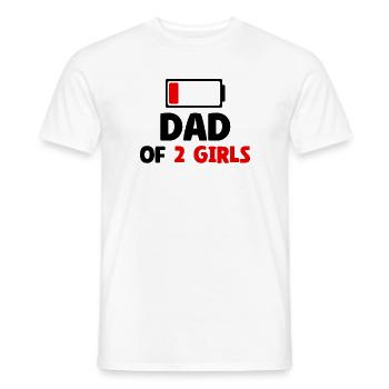 Papa de 2 filles - T-shirt homme - blanc - Devant - AI Model Male 178 dark (178cm)