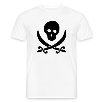 Pirate - Crâne - T-shirt homme - blanc - Devant - AI Model Male 178 dark (178cm)