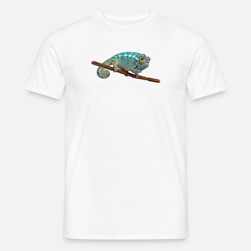 Chamäleon - Männer T-Shirt - Weiß