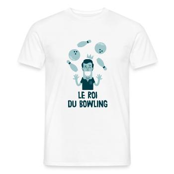 Le roi du bowling - T-shirt homme - blanc - Devant - AI Model Male 178 dark (178cm)