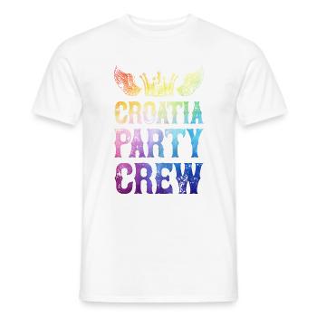 Croatia Party Crew Saying - Men's T-Shirt - white - Front - AI Model Male 178 dark (178cm)