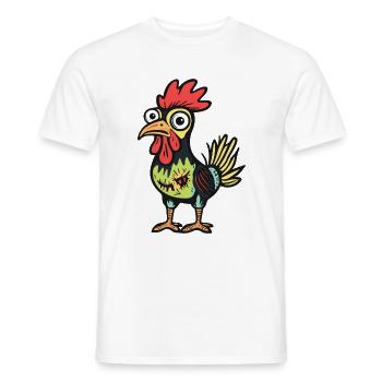 Hahn Halloween Comic - Männer T-Shirt - Weiß - Vorne - AI Model Male 178 dark (178cm)