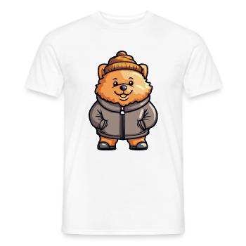 Chow Chow Hund Winter - Männer T-Shirt - Weiß - Vorne - AI Model Male 178 dark (178cm)
