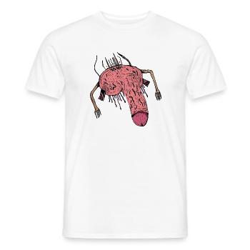 parasite du pénis - T-shirt homme - blanc - Devant - AI Model Male 178 dark (178cm)
