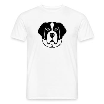 Saint Bernard - Men's T-Shirt - white - Front - AI Model Male 178 dark (178cm)