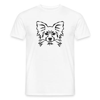 Papillon - Männer T-Shirt - Weiß - Vorne - AI Model Male 178 dark (178cm)