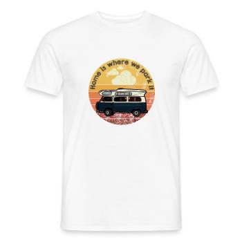 Camping Camper Outdoor Sommer Design - Männer T-Shirt - Weiß - Vorne - AI Model Male 178 dark (178cm)