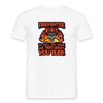 Feuerwehrmann Feuerwehr & Sprüche - Männer T-Shirt - Weiß - Vorne - AI Model Male 178 dark (178cm)