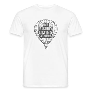 Heißluftballon & Ballon Fahrer Geschenk - Männer T-Shirt - Weiß - Vorne - AI Model Male 178 dark (178cm)