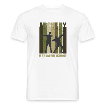 Lustiger Bogensport Spruch Bogenschießen - Männer T-Shirt - Weiß - Vorne - AI Model Male 178 dark (178cm)