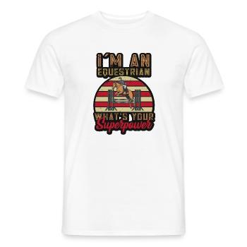 Schönes Reiten Pferde Spruch für Reiter - Männer T-Shirt - Weiß - Vorne - AI Model Male 178 dark (178cm)
