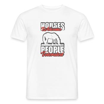 Schönes Reiten Pferde Spruch für Reiter - Männer T-Shirt - Weiß - Vorne - AI Model Male 178 dark (178cm)