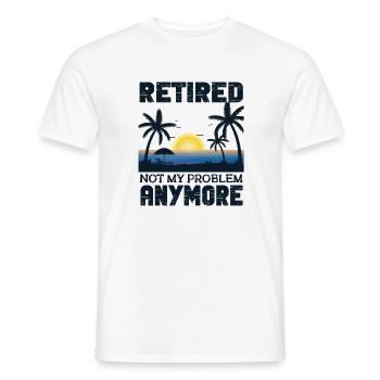 Rentner Sprüche & Geschenke Ruhestand - Männer T-Shirt - Weiß - Vorne - AI Model Male 178 dark (178cm)