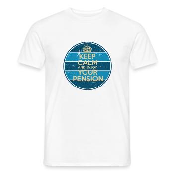 Rentner Sprüche & Geschenke Ruhestand - Männer T-Shirt - Weiß - Vorne - AI Model Male 178 dark (178cm)