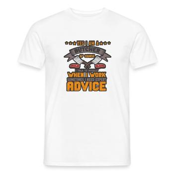 Metzger Fleischer Sprücher I Metzgerei - Männer T-Shirt - Weiß - Vorne - AI Model Male 178 dark (178cm)