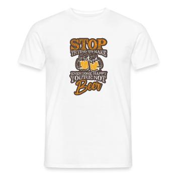 Feiern Bier Party Spruch I Biertrinken - Männer T-Shirt - Weiß - Vorne - AI Model Male 178 dark (178cm)