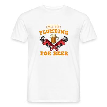 Handwerker Installateur Spruch Klempner - Männer T-Shirt - Weiß - Vorne - AI Model Male 178 dark (178cm)