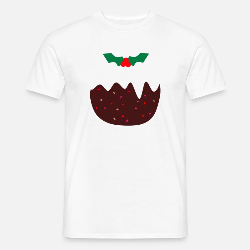 Weihnachtspudding mit bunten Beeren - Männer T-Shirt - Weiß