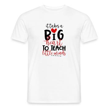 Cadeau coeur enseignant - T-shirt homme - blanc - Devant - AI Model Male 178 dark (178cm)