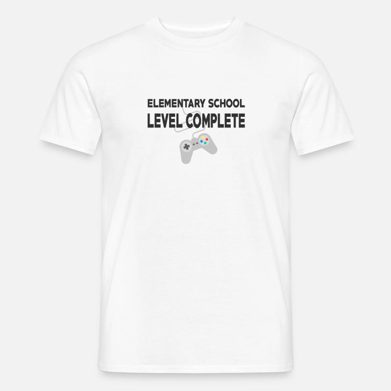Grundschule geschafft - Level Complete! - Männer T-Shirt - Weiß