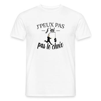 j peux pas j ai pas le choix tee shirt humour - T-shirt homme - blanc - Devant - AI Model Male 178 dark (178cm)