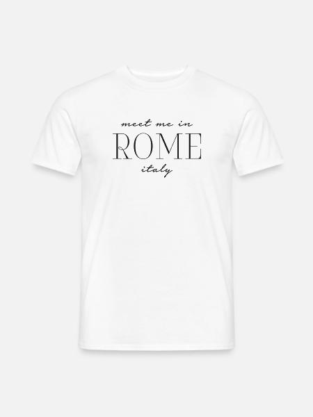Meet me in Rome italy - Rom Italien - Männer T-Shirt - Weiß