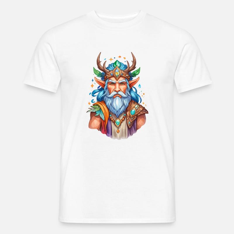 Druide Wasserfarben - Männer T-Shirt - Weiß