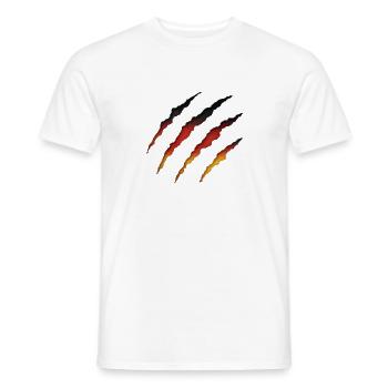 Deutschland Falgge - Fußball (EM /WM) - Kratzer - Männer T-Shirt - Weiß - Vorne - AI Model Male 178 dark (178cm)