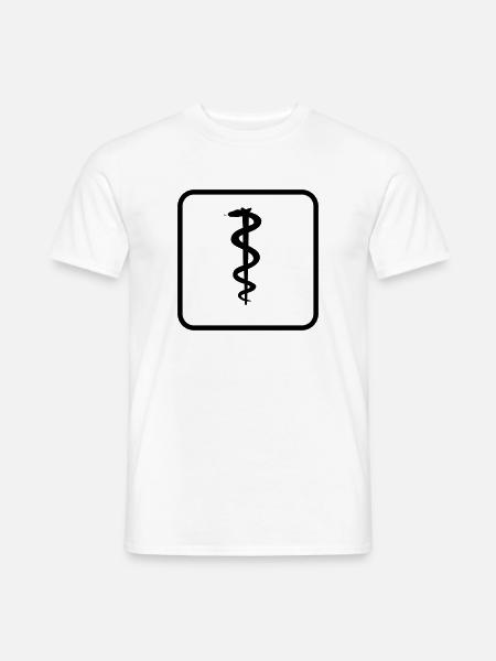 Medizin Symbol Arzt Gesundheit Geschenk Idee Krank - Männer T-Shirt - Weiß