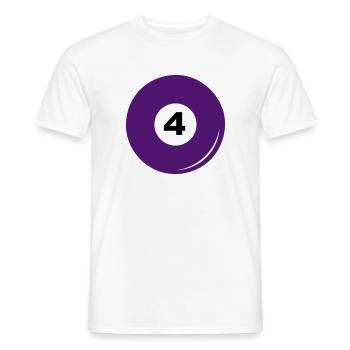 Numéro de boule de billard 4 - T-shirt homme - blanc - Devant - AI Model Male 178 dark (178cm)