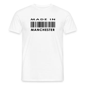 Made in Manchester - Männer T-Shirt - Weiß - Vorne - AI Model Male 178 dark (178cm)
