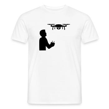 drone - T-shirt homme - blanc - Devant - AI Model Male 178 dark (178cm)