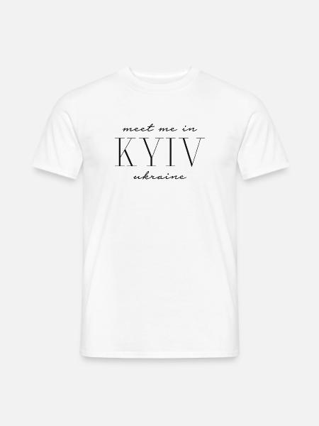 Meet me in Kiew Ukraine - Kyiv - Männer T-Shirt - Weiß