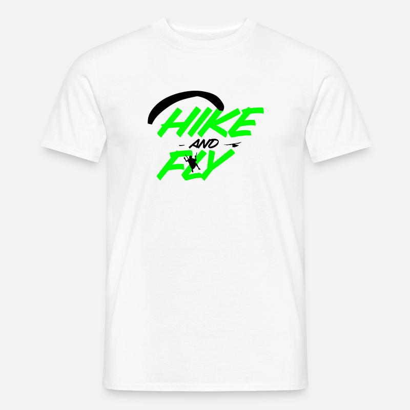 Hike and Fly Paragliding - Männer T-Shirt - Weiß