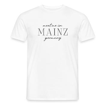 Mainz, Deutschland Eleganz Stil Design T-Shirt - Männer T-Shirt - Weiß - Vorne - AI Model Male 178 dark (178cm)