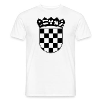 Manteau de la Croatie des bras - T-shirt homme - blanc - Devant - AI Model Male 178 dark (178cm)