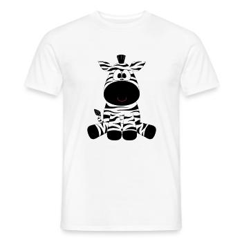 Zebra - Männer T-Shirt - Weiß - Vorne - AI Model Male 178 dark (178cm)