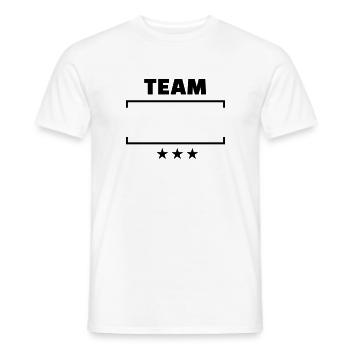 team - Men's T-Shirt - white - Front - AI Model Male 178 dark (178cm)