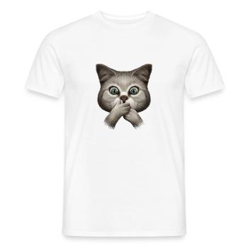 SHOCKING CAT - Men's T-Shirt - white - Front - AI Model Male 178 dark (178cm)