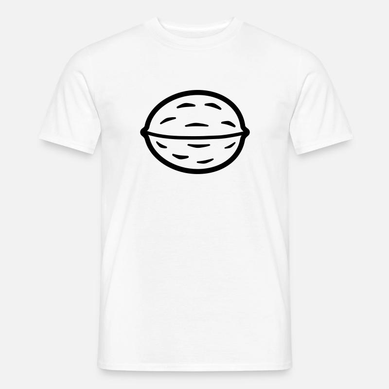 Walnuss - Männer T-Shirt - Weiß