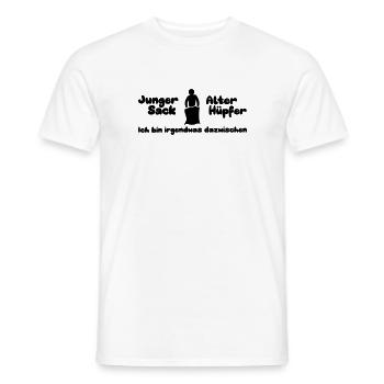 Junger Sack Alter Hüpfer - Männer T-Shirt - Weiß - Vorne - AI Model Male 178 dark (178cm)