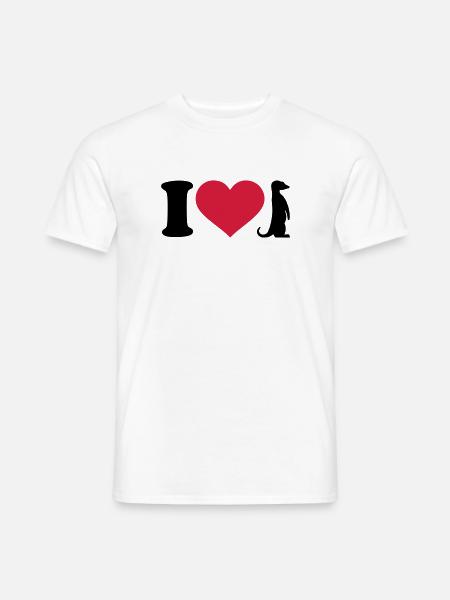 I love Meerkat - Men's T-Shirt - white