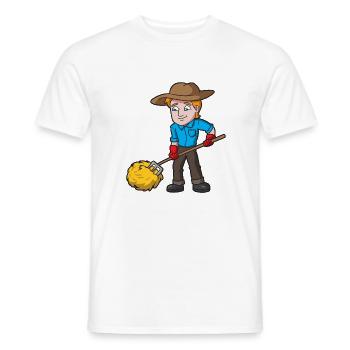 Farmer - Men's T-Shirt - white - Front - AI Model Male 178 dark (178cm)