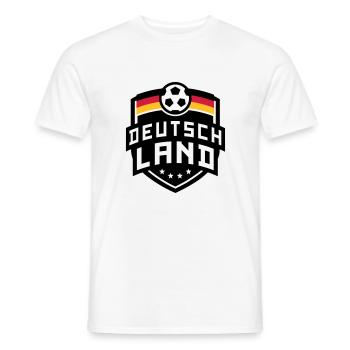Deutschland Fußball Wappen 04 - Männer T-Shirt - Weiß - Vorne - AI Model Male 178 dark (178cm)