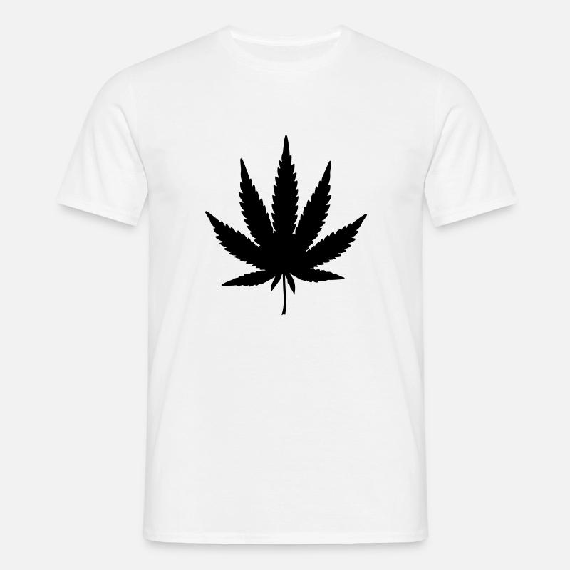 weed leaf design - Männer T-Shirt - Weiß