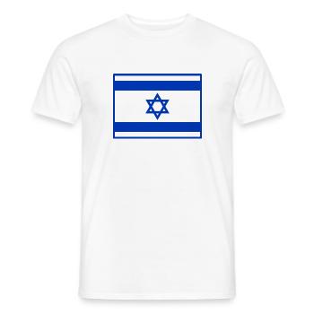 Israel - Men's T-Shirt - white - Front - AI Model Male 178 dark (178cm)