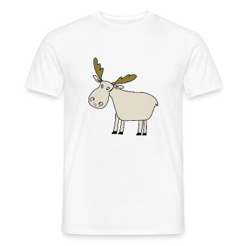 Elch - Männer T-Shirt - Weiß - Vorne - AI Model Male 178 dark (178cm)
