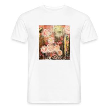 Fleur - Männer T-Shirt - Weiß - Vorne - AI Model Male 178 dark (178cm)
