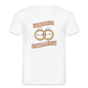 wedding officiant - Men's T-Shirt - white - Front - AI Model Male 178 dark (178cm)
